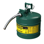 Safety Can, Type II, 5 Gallon, 1" Hose, Green