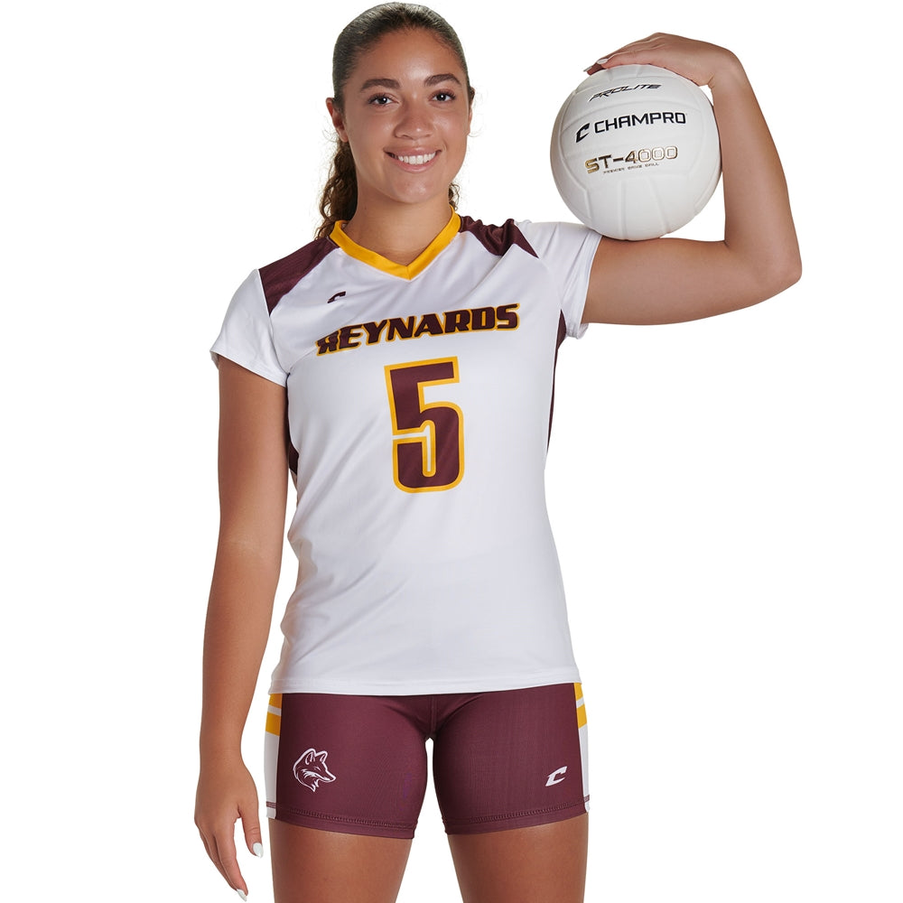 JUICE Cap Sleeve Volleyball Jersey, Womens, Medium-Tall - Power Stretch / Pin Dot Mesh (Full-Dye Sublimation)