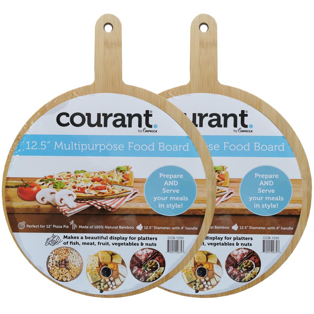 Courant Courant 2-PACK 12.5-inch Multipurpose Food Board, Made of 100% Bamboo