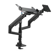 Kensington - SmartFit Premium Heavy Duty Dual Monitor Arm with Laptop Tray - Black