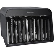 Kensington - K62878NA Universal AC Charge Station for 12 Tablets/Laptops up to 14in, Metal Desktop Charging Cabinet W/ 12-Outlet