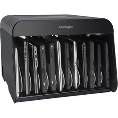 Kensington - K62878NA Universal AC Charge Station for 12 Tablets/Laptops up to 14in, Metal Desktop Charging Cabinet W/ 12-Outlet