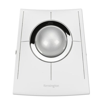 Kensington - SlimBlade Pro EQ Trackball - Optical - Cable/Wireless - Bluetooth/Radio Frequency - 2.40 GHz - Rechargeable - Wired - White