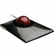 Kensington - SlimBlade Wired Trackball Ambidextrous Mouse with 4-button Design - Graphite/Ruby Red