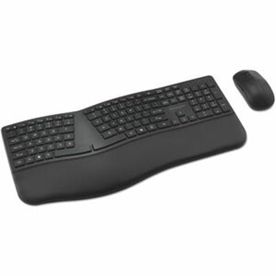 Kensington - Pro Fit Ergo KM680 EQ Wireless Set, Rechargeable, Ergonomic Split-Keyboard (K72486NA) - Black