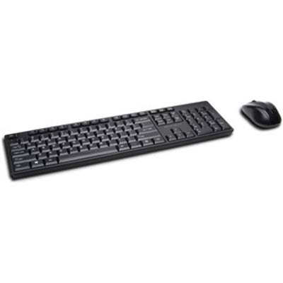 Kensington - Pro Fit Low-Profile Wireless Keyboard & Mouse Set, Quiet Keys, Ergonomic, 2.4GHz USB, PC/Mac - K75230US - Black
