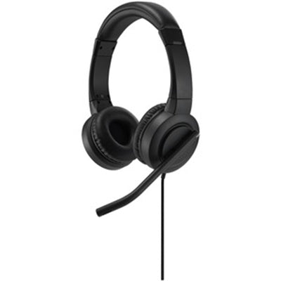 Kensington H1000 USB-C On-Ear Headset, 270° Rotating Noise-Canceling Microphone, Quick Buttons for Volume, Play/Pause, Mute, and Busy, PC/Mac/Laptop - Black (K83450WW)