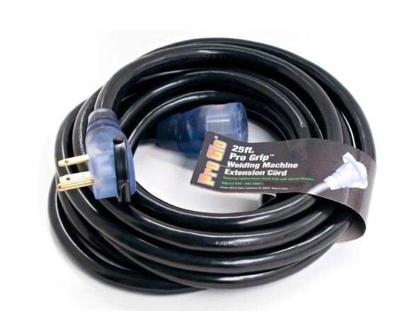 Extension Cord, 250 V, 50 Amps, 8/3 AWG, 25 ft L, Black