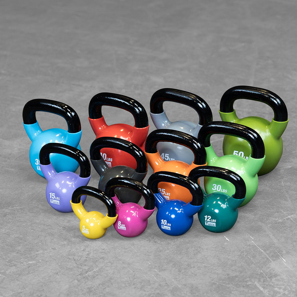 Vinyl Coated Kettlebell, 10Lb Blue