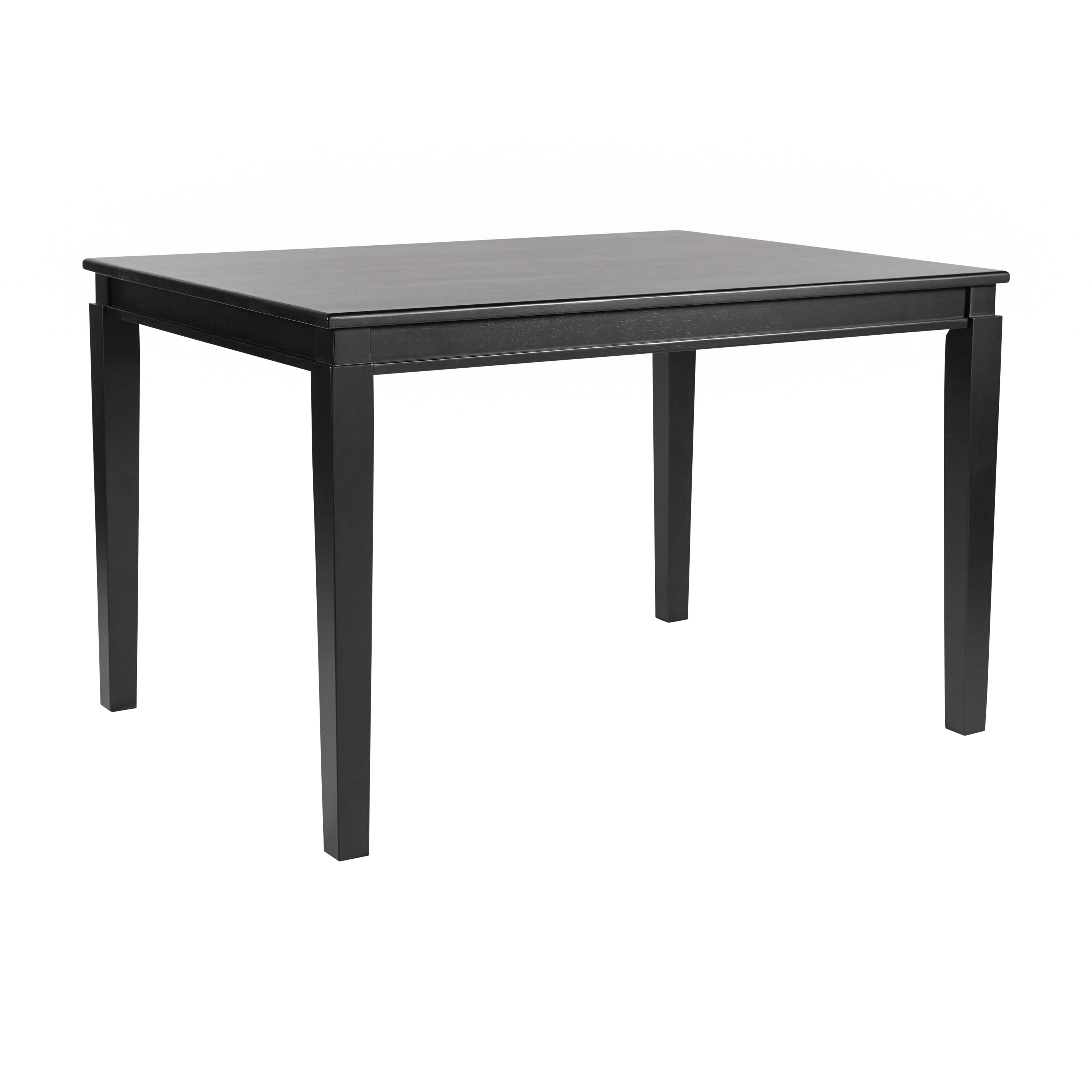 Henry 47" Solid Wood Dining Table, Commercial Grade Heavy Duty Rectangle Wood Table for 4, Black Matte Finish