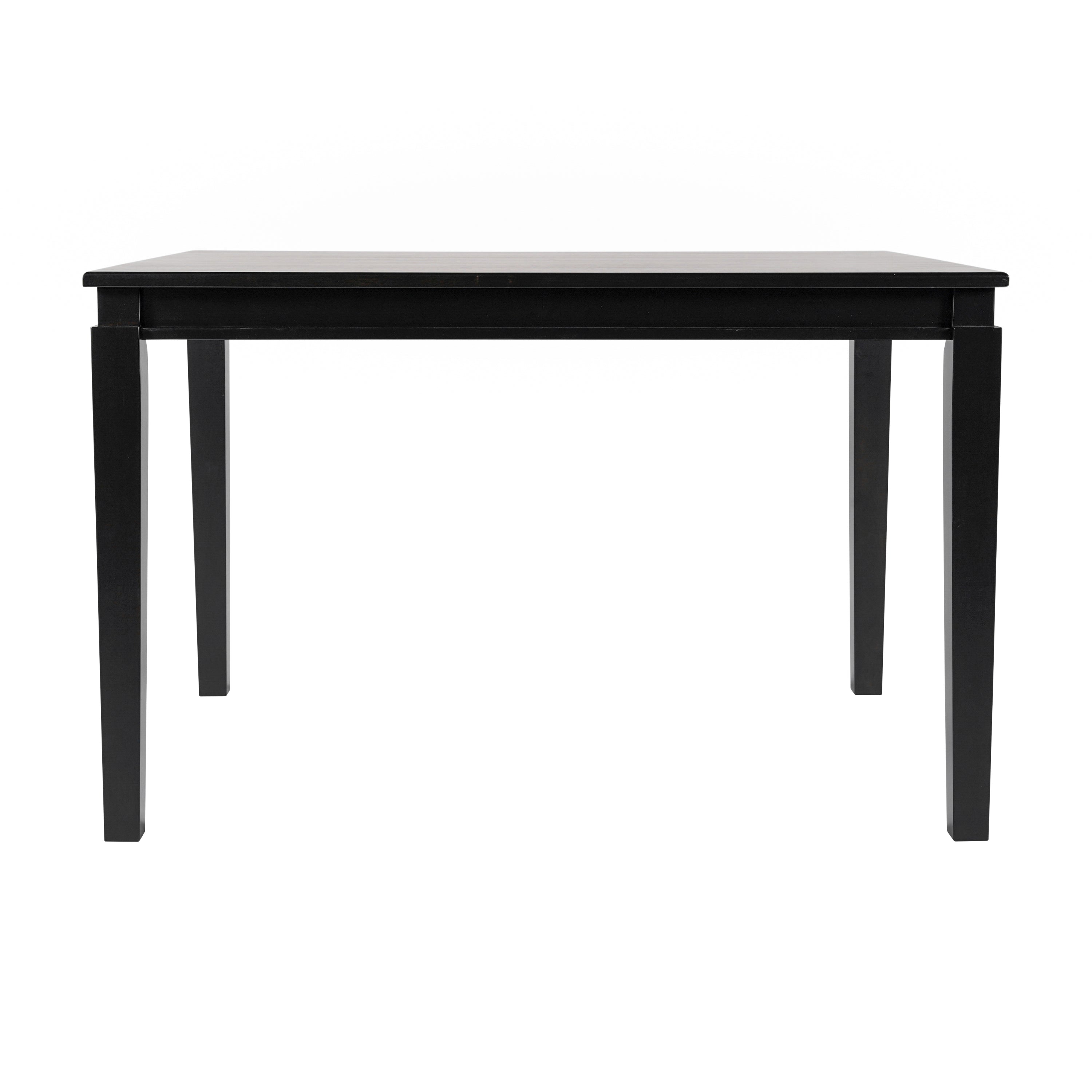 Henry 47" Solid Wood Dining Table, Commercial Grade Heavy Duty Rectangle Wood Table for 4, Black Matte Finish