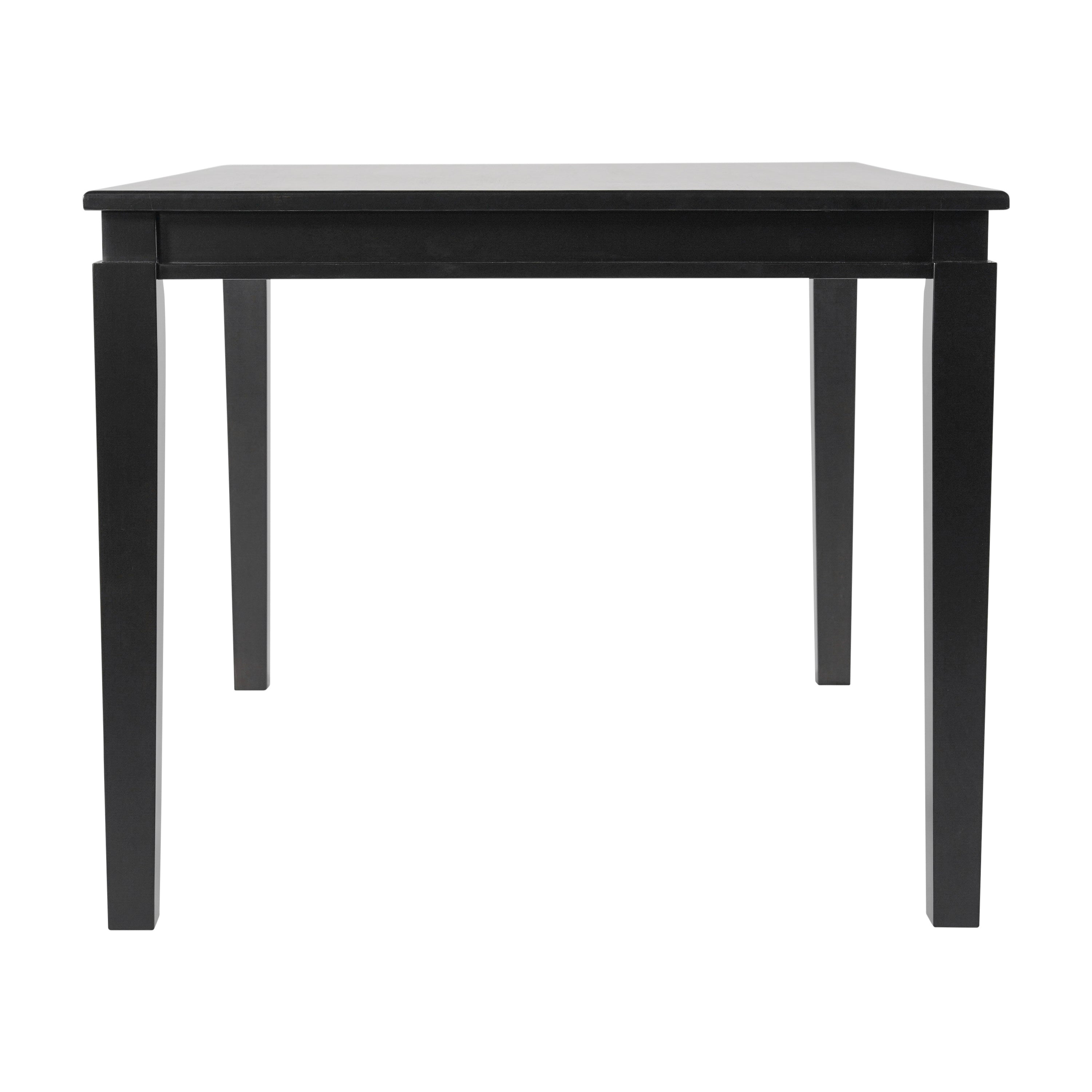 Henry 47" Solid Wood Dining Table, Commercial Grade Heavy Duty Rectangle Wood Table for 4, Black Matte Finish