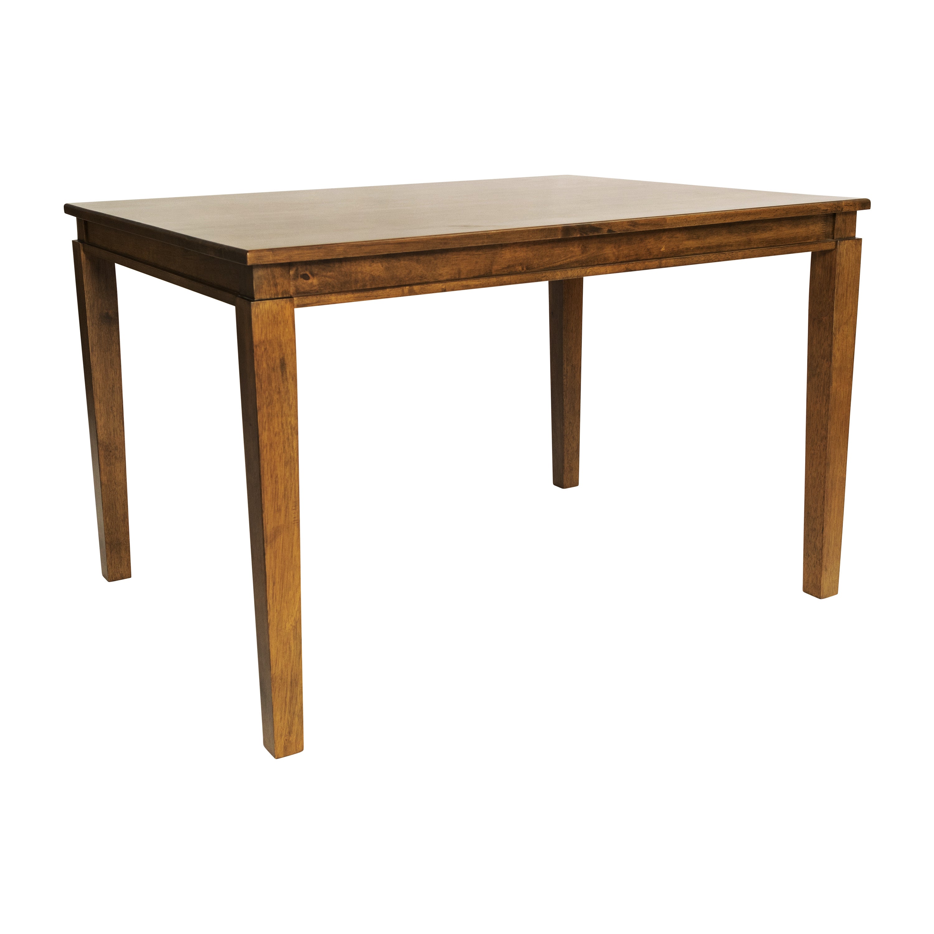 Henry 47" Solid Wood Dining Table, Commercial Grade Heavy Duty Rectangle Wood Table for 4, Brown Matte Finish