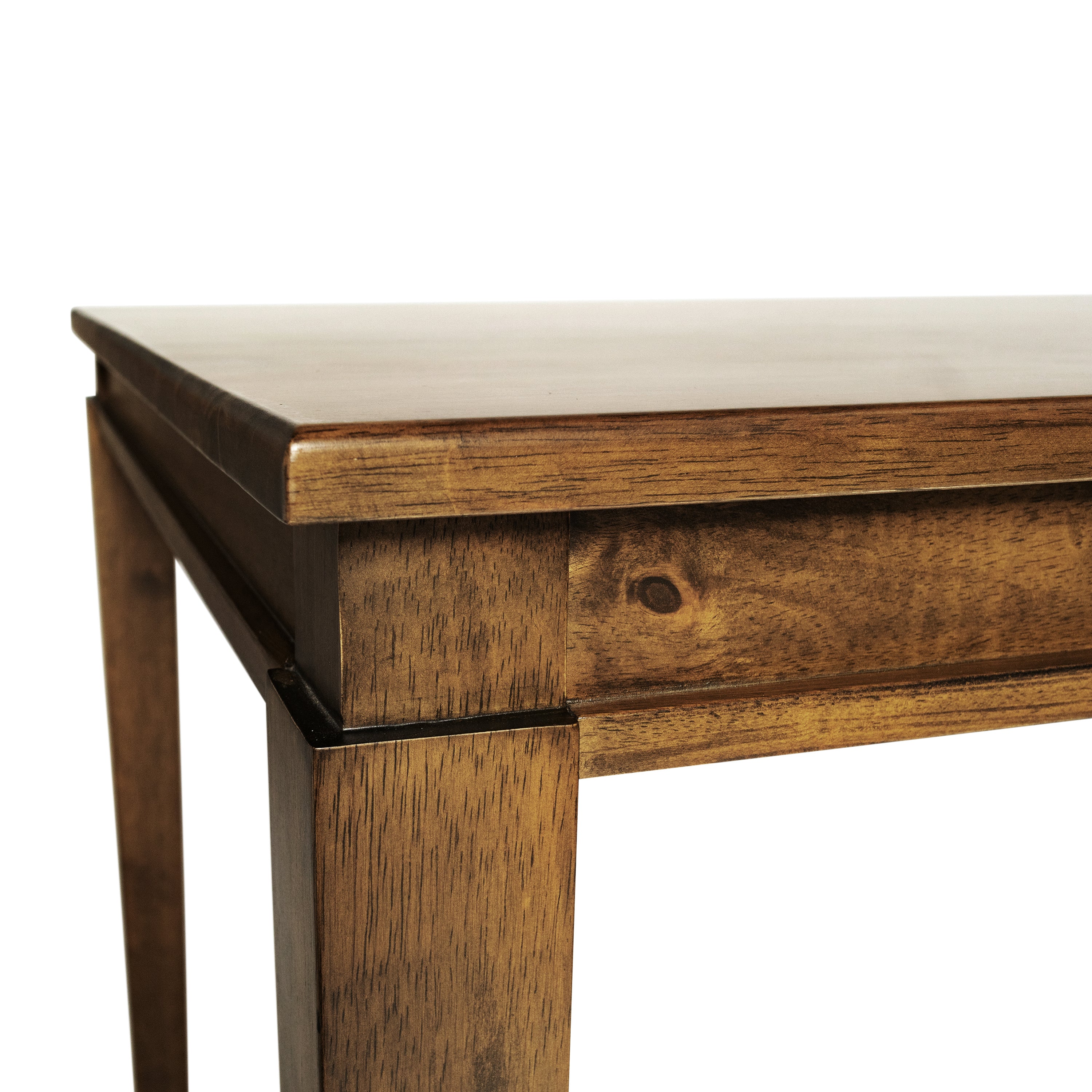 Henry 47" Solid Wood Dining Table, Commercial Grade Heavy Duty Rectangle Wood Table for 4, Brown Matte Finish