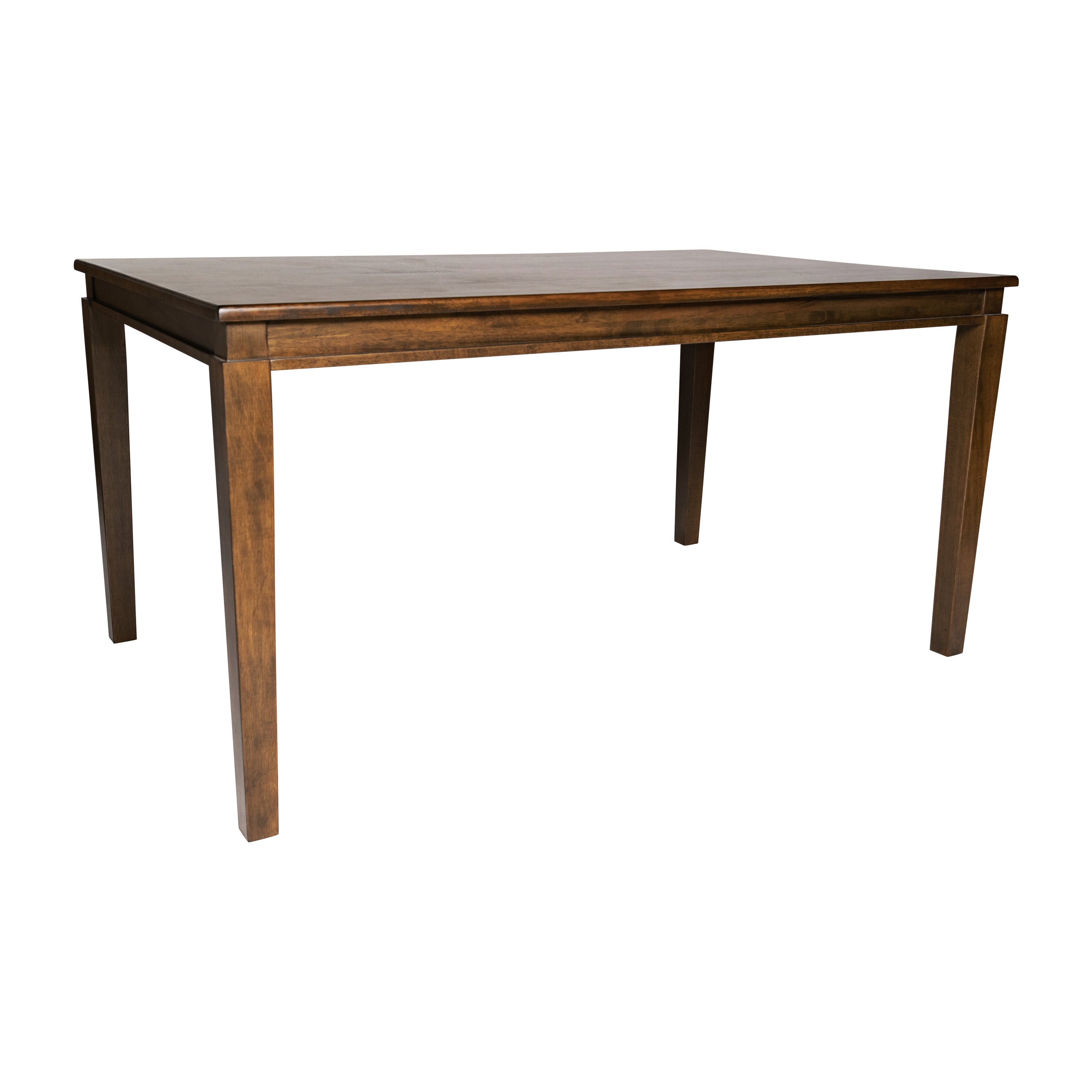 Henry 60" Solid Wood Dining Table, Commercial Grade Heavy Duty Rectangle Wood Table for 6, Brown Matte Finish