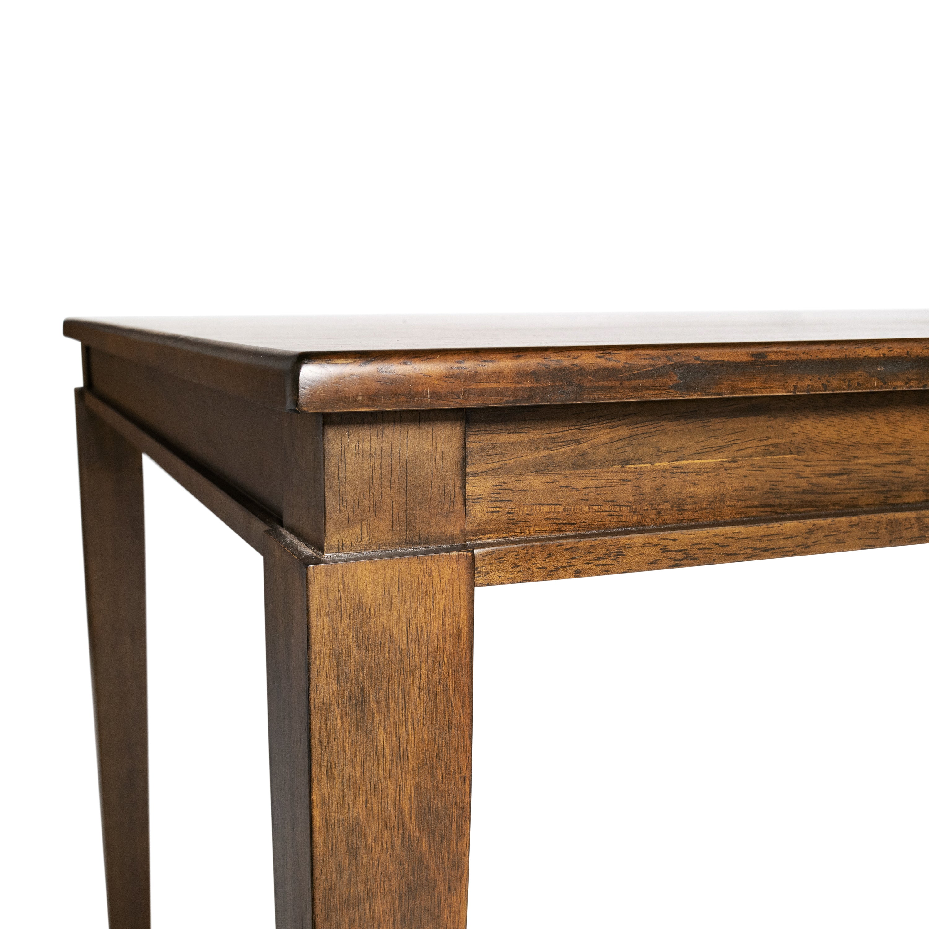 Henry 60" Solid Wood Dining Table, Commercial Grade Heavy Duty Rectangle Wood Table for 6, Brown Matte Finish