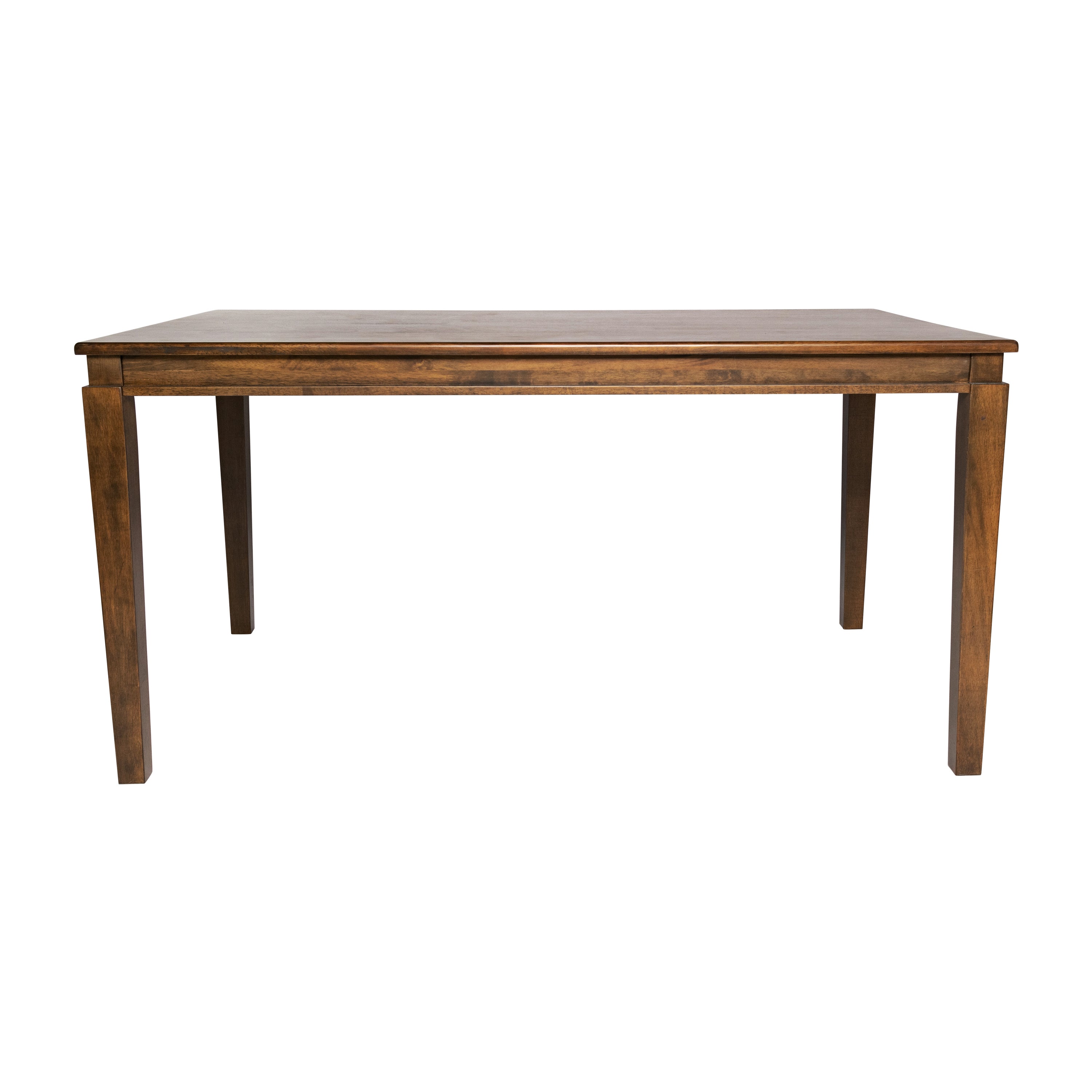 Henry 60" Solid Wood Dining Table, Commercial Grade Heavy Duty Rectangle Wood Table for 6, Brown Matte Finish