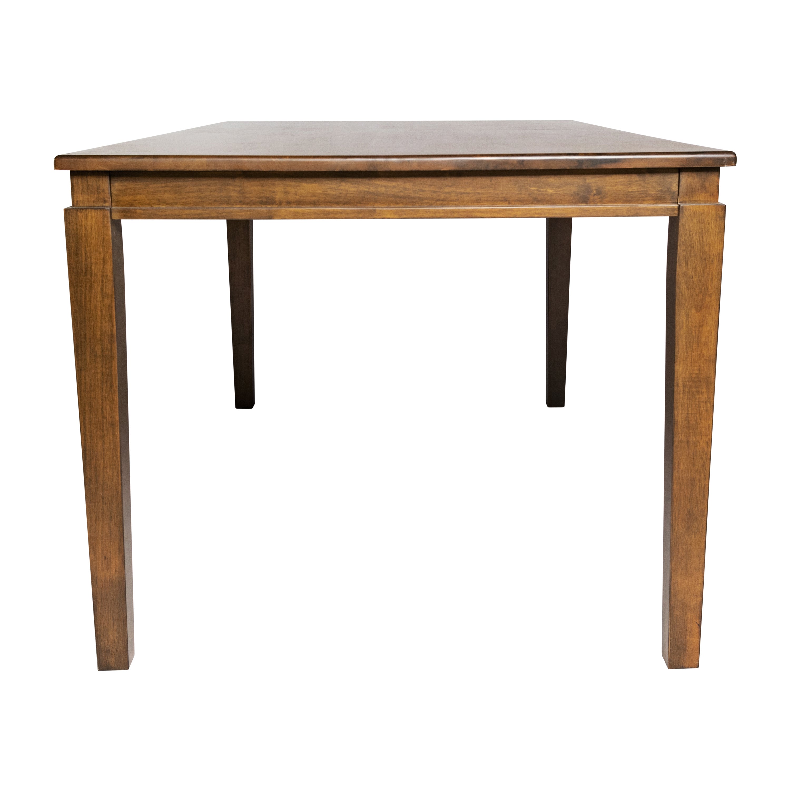 Henry 60" Solid Wood Dining Table, Commercial Grade Heavy Duty Rectangle Wood Table for 6, Brown Matte Finish