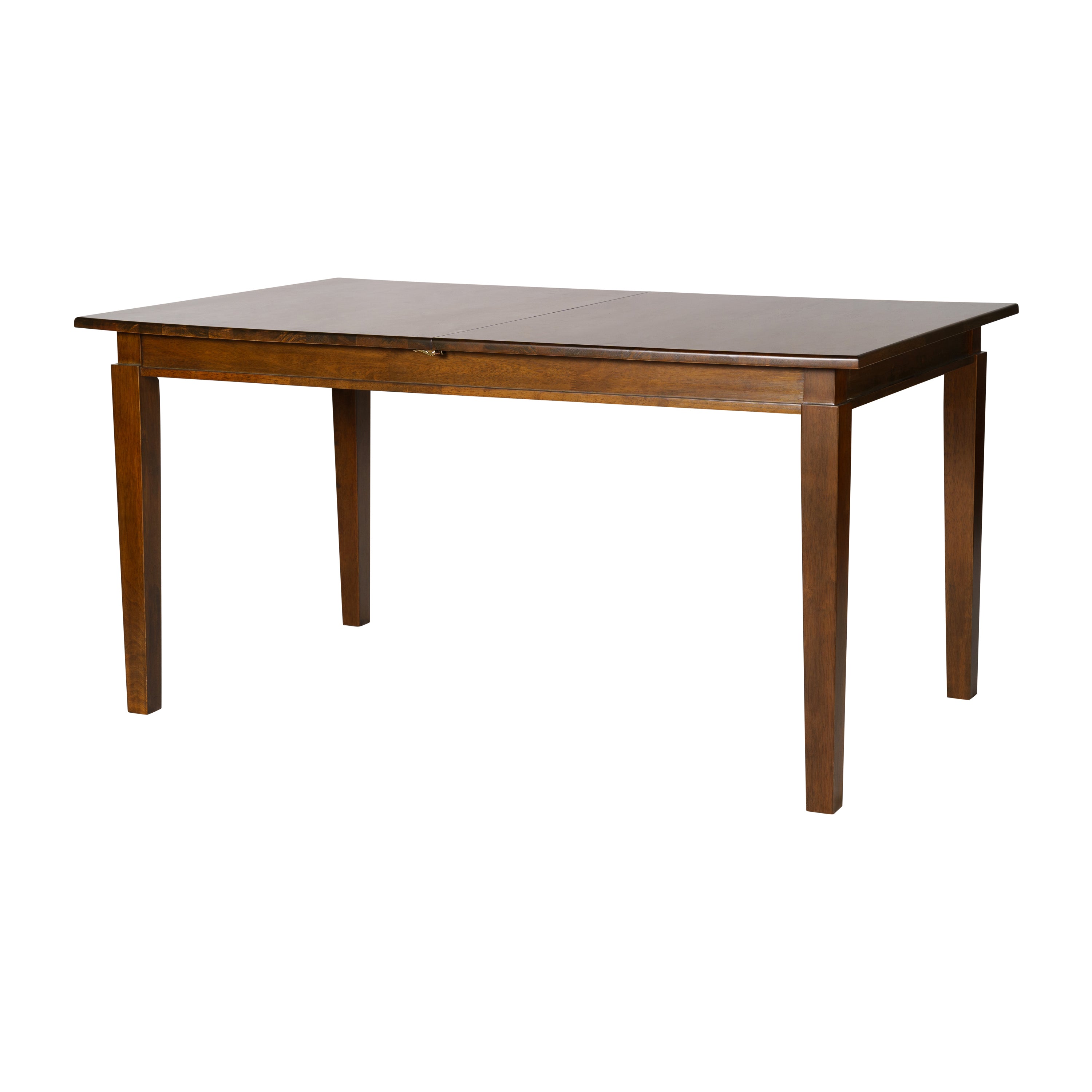 Henry 72" Commercial Grade Solid Wood Rectangular Dining Table with Hideaway 12 Inch Extension Panel and Seating for 6-8 Adults in Matte Brown