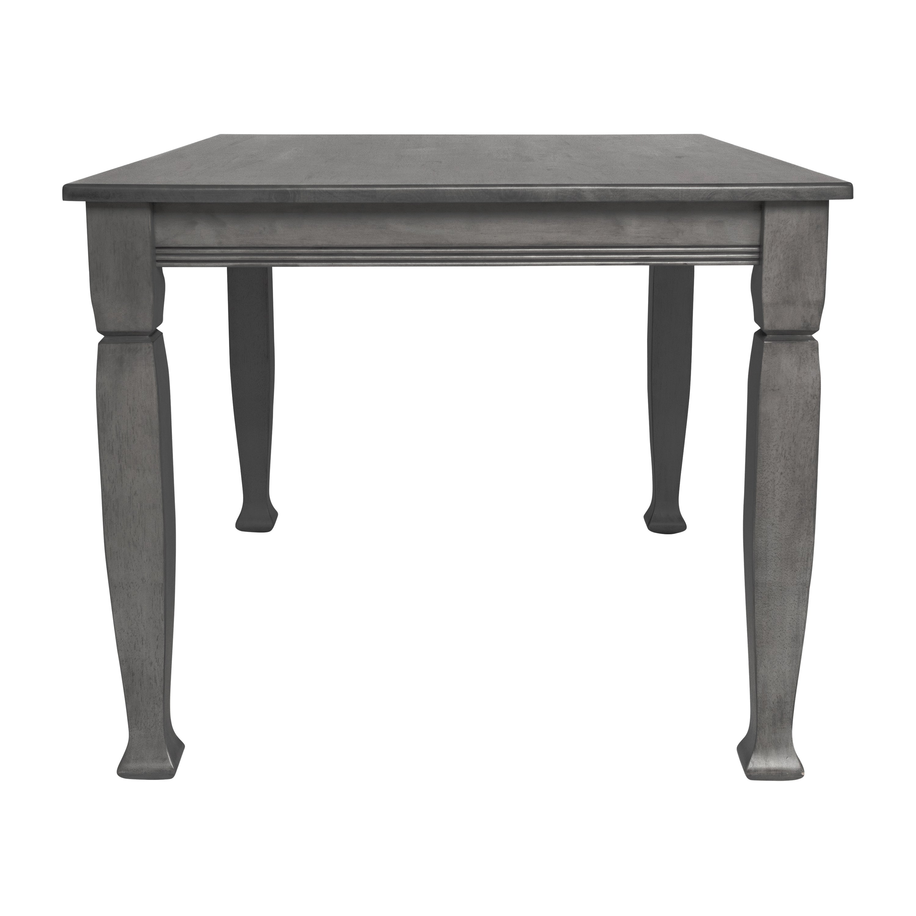 Grace 47" Solid Wood Dining Table with Turned Wooden Legs, Commercial Grade Heavy Duty Rectangle Wood Table for 4, Antique Gray Finish