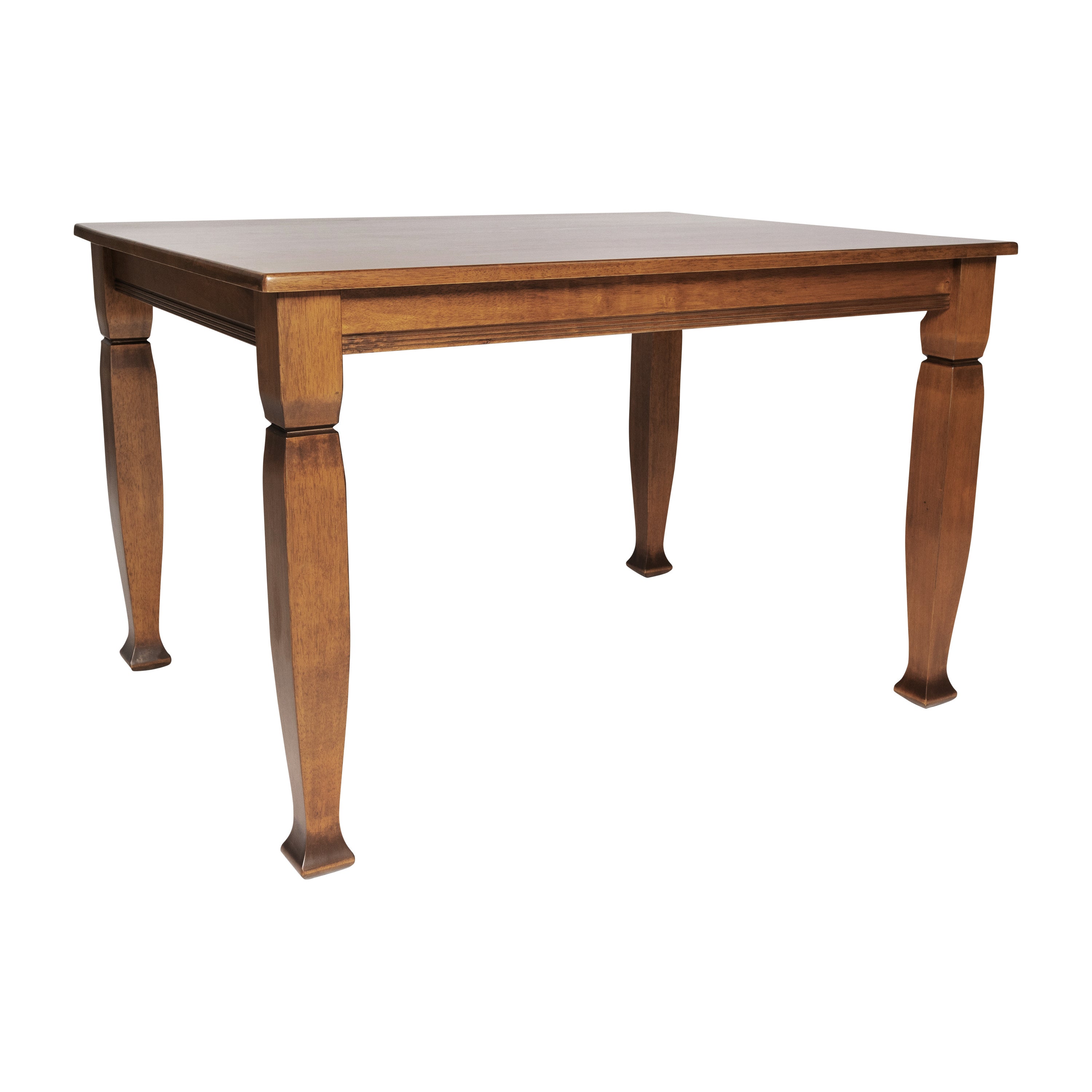 Grace 47" Solid Wood Dining Table with Turned Wooden Legs, Commercial Grade Heavy Duty Rectangle Wood Table for 4, Walnut Matte Finish