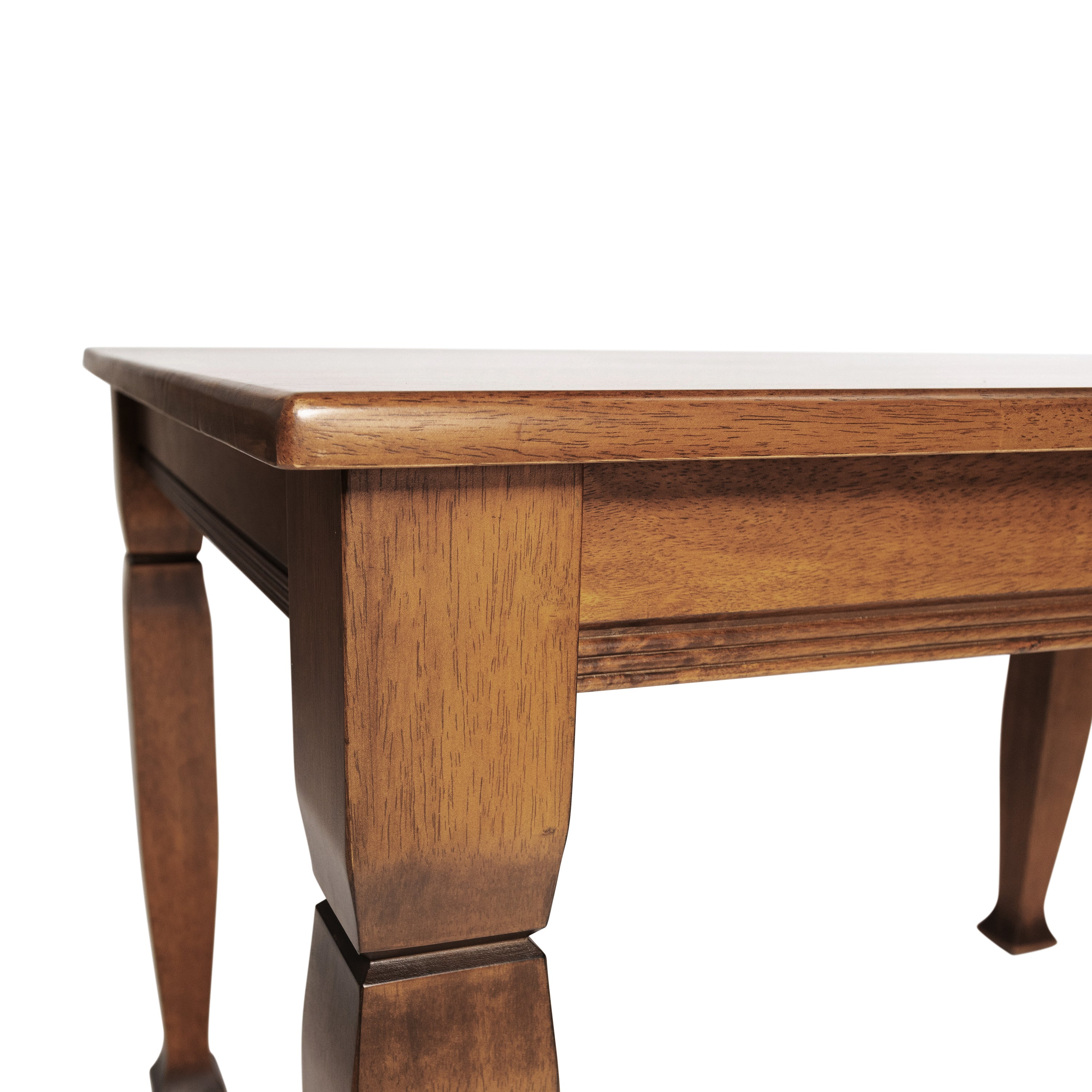 Grace 47" Solid Wood Dining Table with Turned Wooden Legs, Commercial Grade Heavy Duty Rectangle Wood Table for 4, Walnut Matte Finish