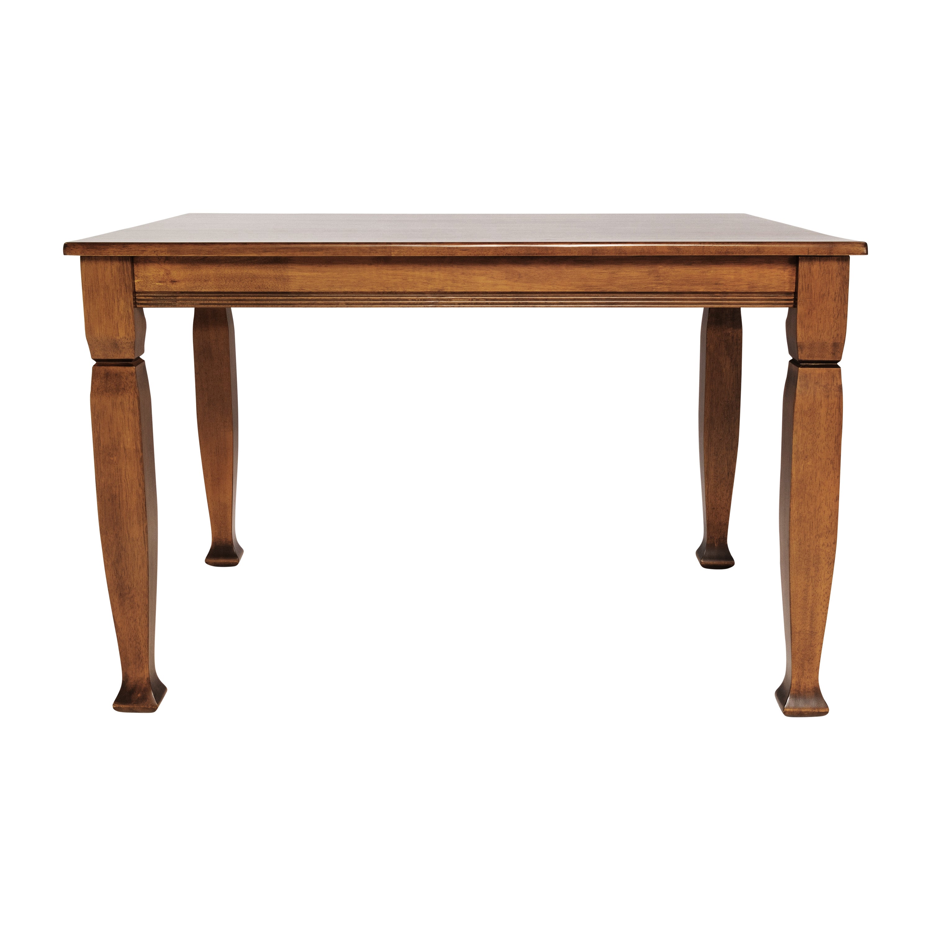 Grace 47" Solid Wood Dining Table with Turned Wooden Legs, Commercial Grade Heavy Duty Rectangle Wood Table for 4, Walnut Matte Finish