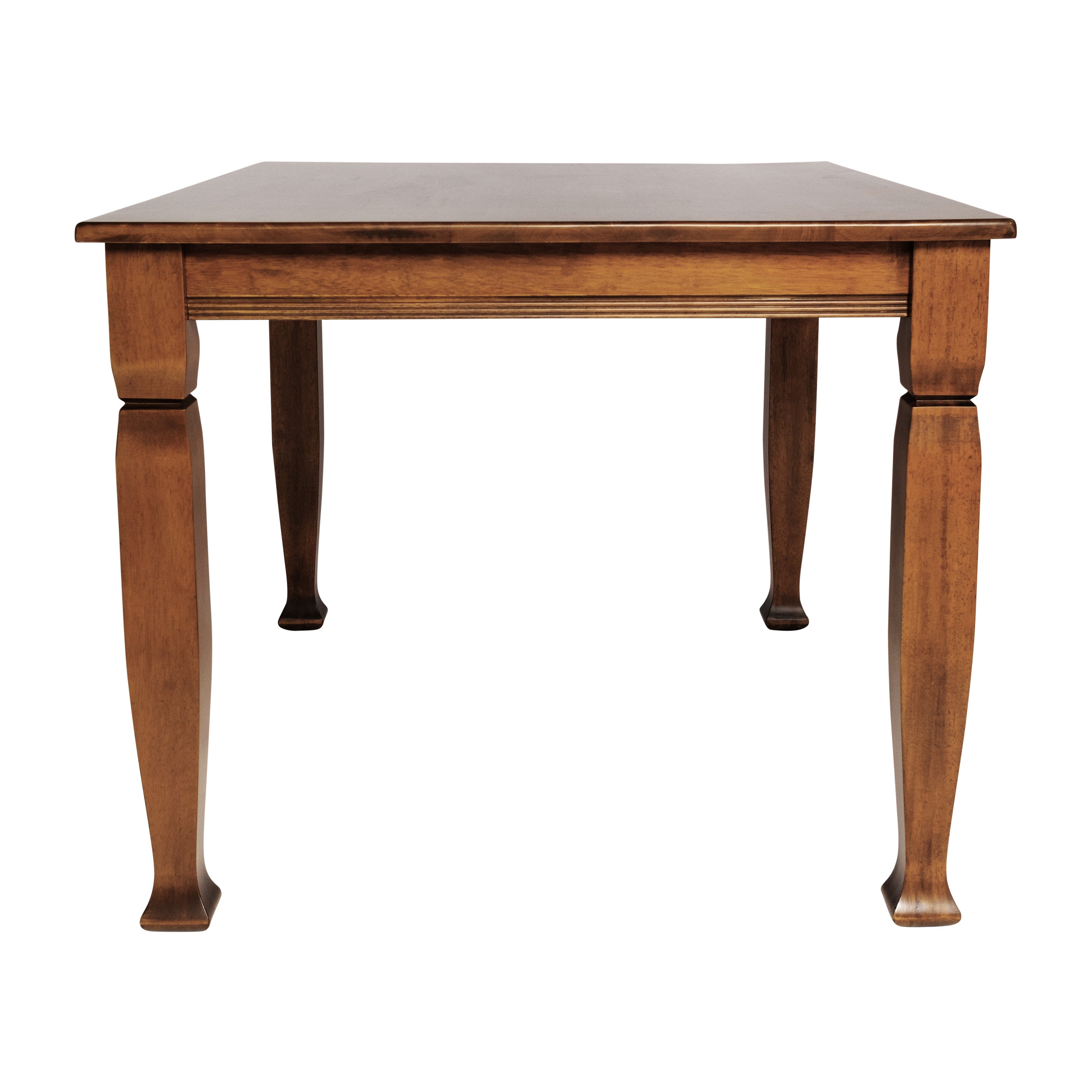 Grace 47" Solid Wood Dining Table with Turned Wooden Legs, Commercial Grade Heavy Duty Rectangle Wood Table for 4, Walnut Matte Finish