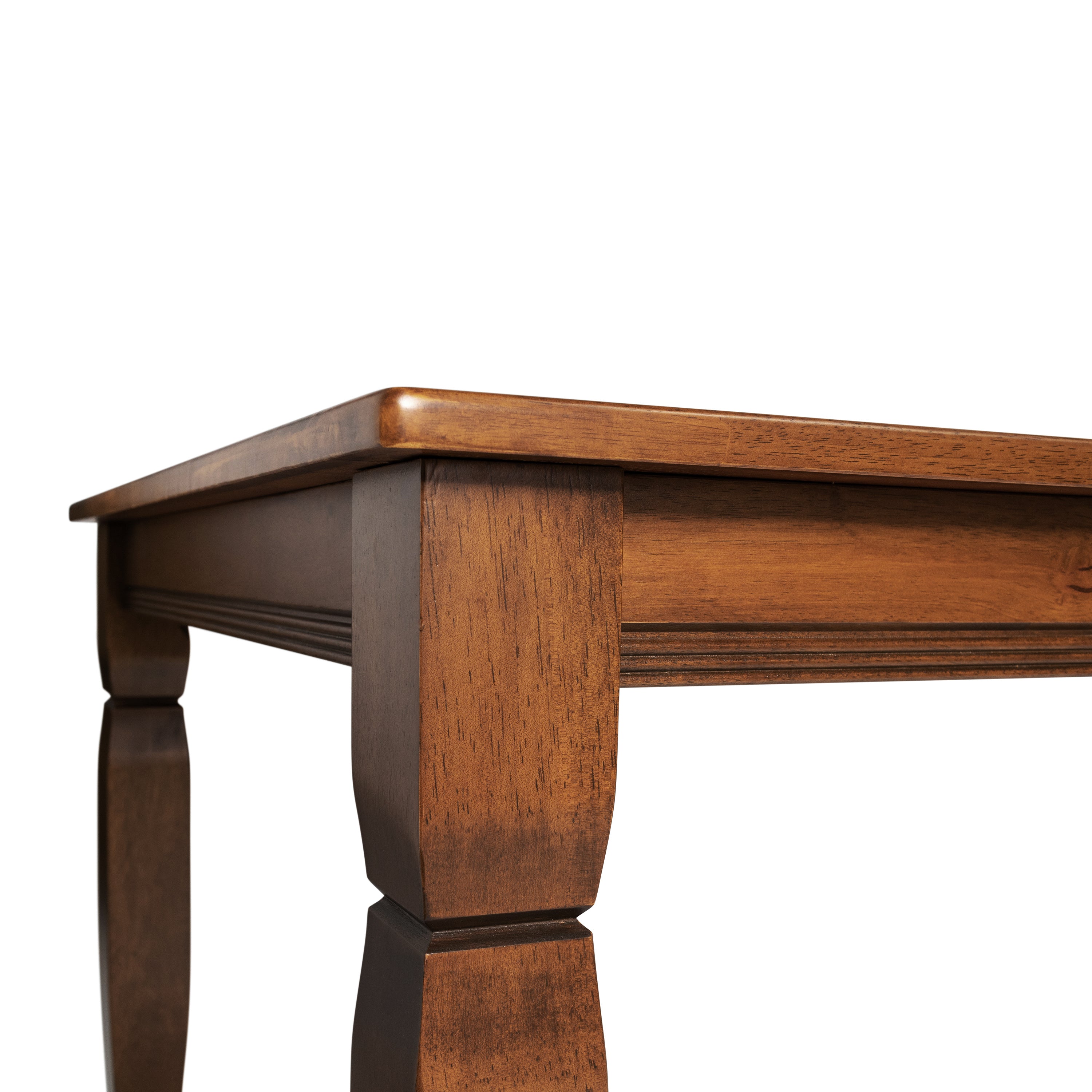 Grace 60" Solid Wood Dining Table with Turned Wooden Legs, Commercial Grade Heavy Duty Rectangle Wood Table for 6, Walnut Matte Finish