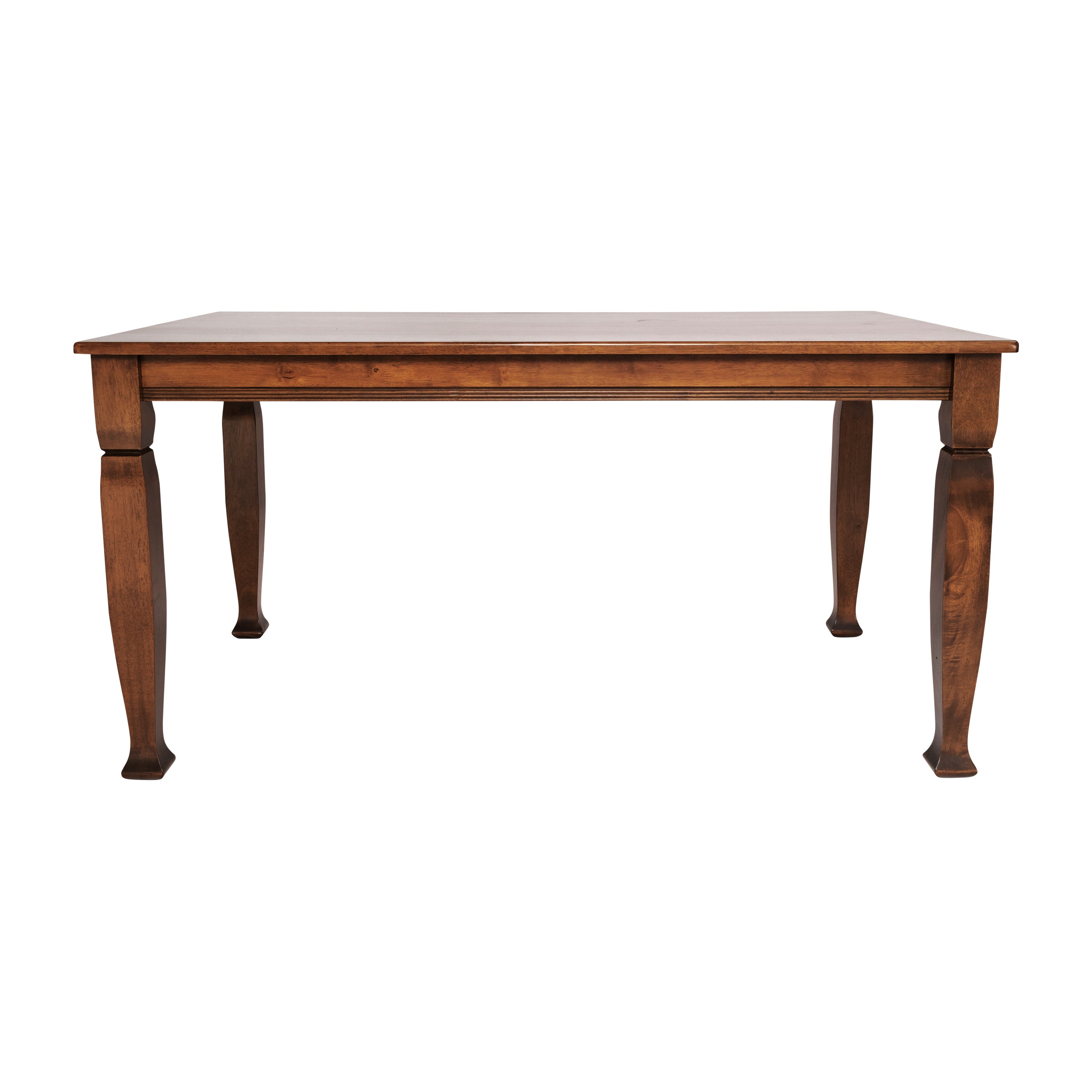 Grace 60" Solid Wood Dining Table with Turned Wooden Legs, Commercial Grade Heavy Duty Rectangle Wood Table for 6, Walnut Matte Finish