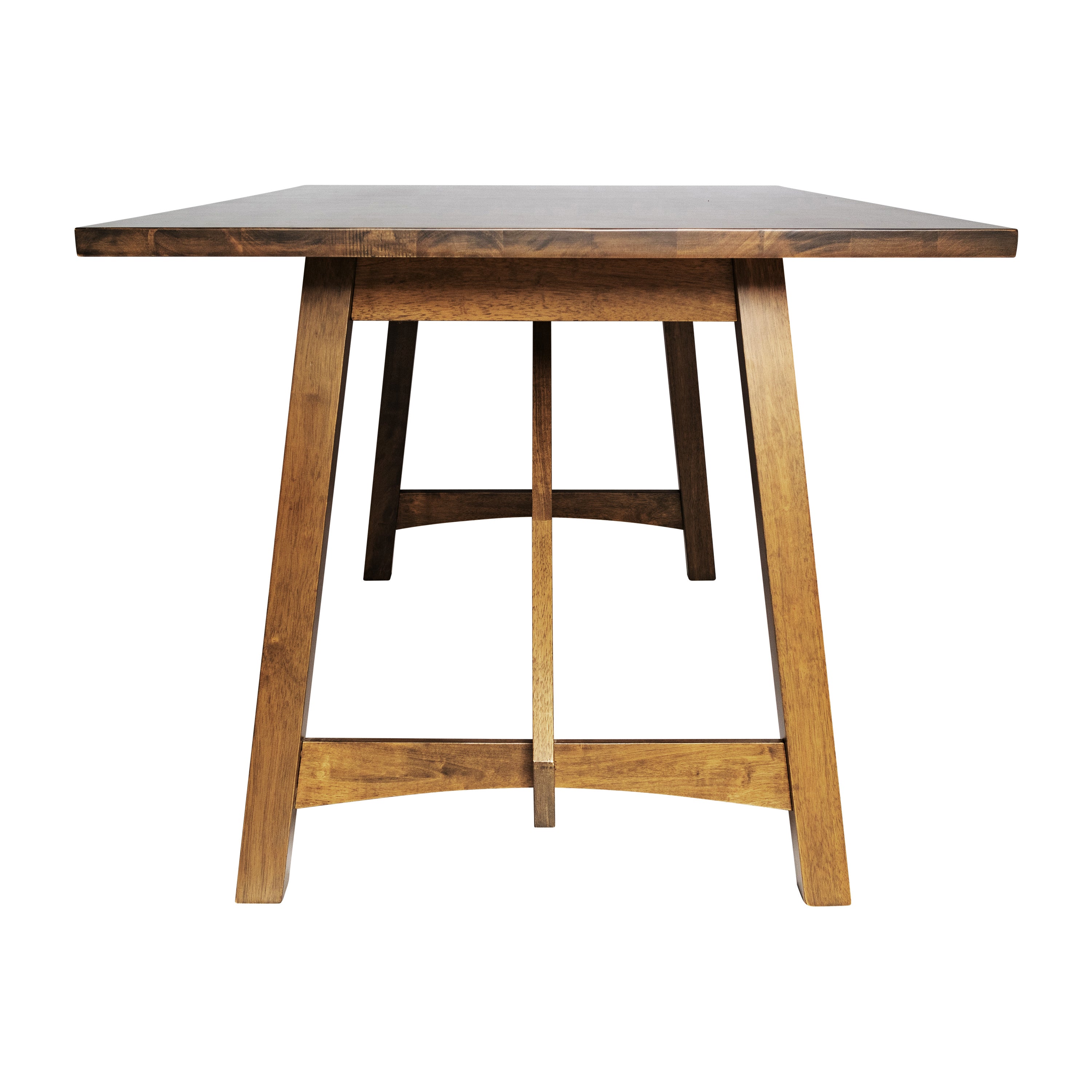 Everly 60" Solid Wood Trestle Base Dining Table, Farmhouse Style Commercial Grade Table with Seating for 6, Light Cappuccino Finish