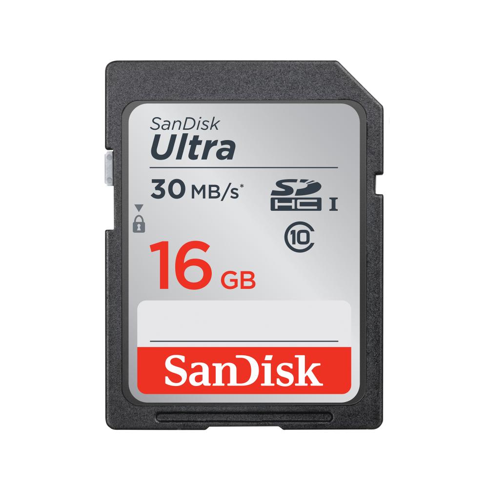 SanDisk 16GB Ultra UHS-I SDHC Memory Card Class 10
