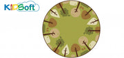 KIDSoft Tranquil Trees Decorative Rug Green - 6ft - Round - Green
