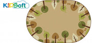 KIDSoft Tranquil Trees Decorative Rug Tan  - 4ft x 6ft - Oval - Tan