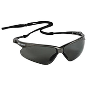 Safety Glasses,Wraparound,Gunmetal Frame,Smoke Polarized Lens,EA