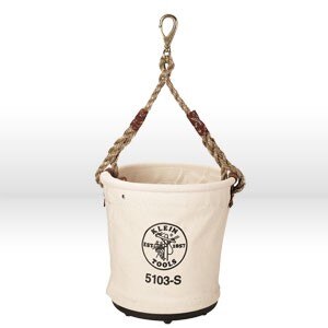 Tool Bucket, Bucket, # 4 Canvas, Molded, CANVAS BUCKET, Packaging Qty- sold 1 each