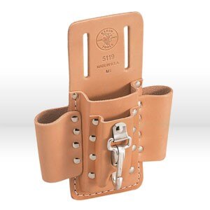Tool Pouch, Leather, 1-Pocket, 3-Loops, 1 Knife Snap