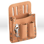 Tool Holder, Tool Pouch, Leather, 5-Pocket, KNIFE, PLIER, SCREWDRIVER; 6 INCH WIDTH; 8-1/2 INCH HEIGHT; LEATHER MATERIAL; 5 NUMBER OF POCKETS; 1-3/4 INCH BELT WIDTH, Packaging Qty- sold 1 each