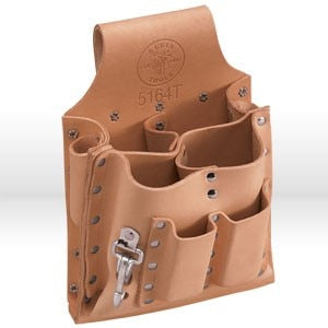 Tool Pouch, Leather, 8-Pockets, Knife Snap, Tunnel Loop