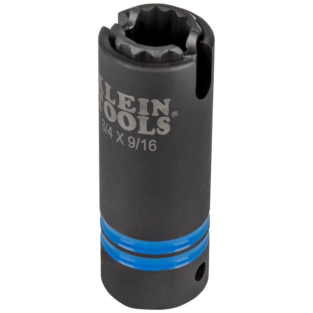 Impact Socket, 1/2 Inch Drive, 3/4 Inch Size, Slotted, Steel