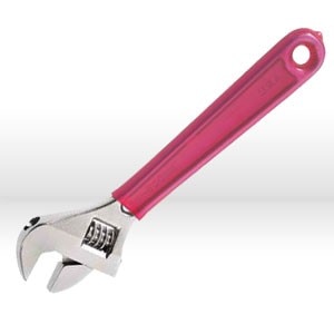 Adjustable Wrench, Adjustable Wrench, Extra-Capacity, 8", Plastic-Dip Handle