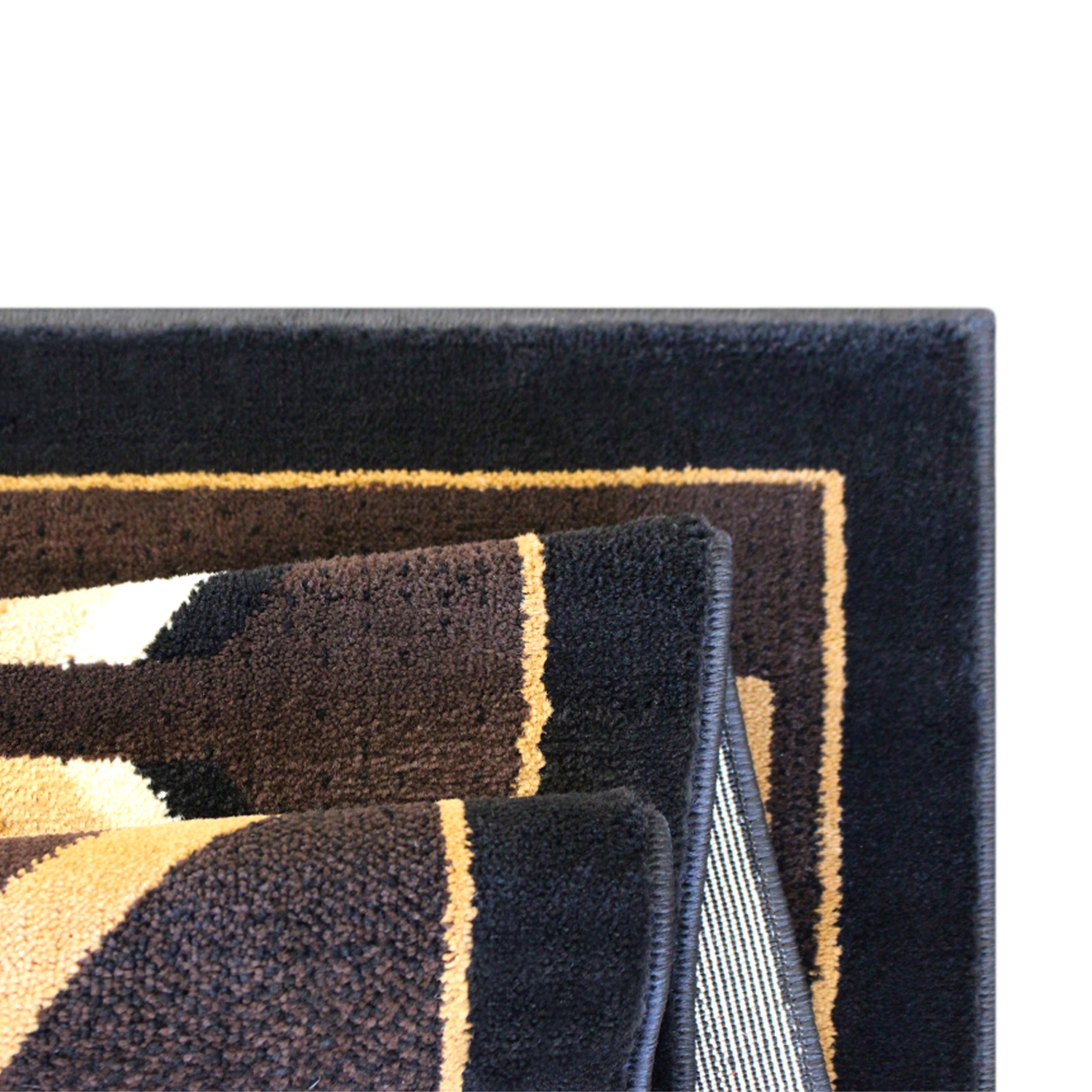 Amado Collection Southwestern 8' x 10' Brown Area Rug - Olefin Accent Rug with Jute Backing - Living Room, Bedroom, Entryway