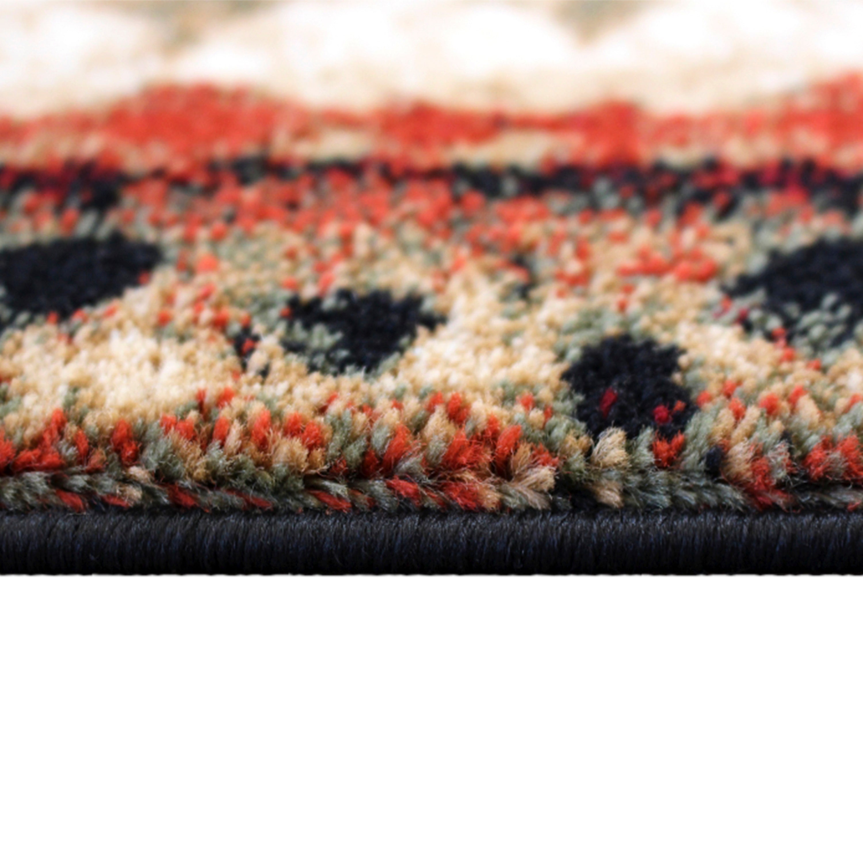 Ursus Collection 2' x 3' Rustic Lodge Wandering Black Bear and Cub Area Rug with Jute Backing