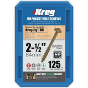 Kreg Jig HD #14 2-1/2 In. Coarse Washer Head Pocket Hole Screw (125 Ct.)