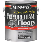 Minwax Clear Gloss VOC Fast Drying Polyurethane For Floor, 1 Gal.