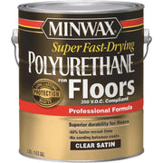 Minwax Clear Satin VOC Fast Drying Polyurethane For Floor, 1 Gal.