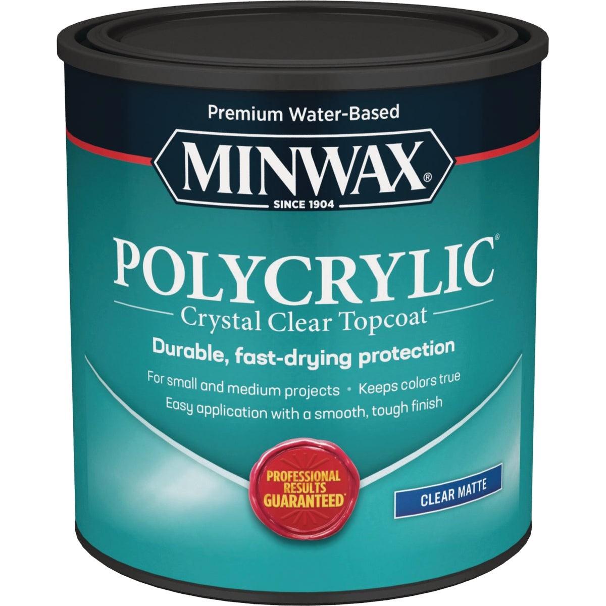 Minwax Polycrylic 1 Qt. Matte Water Based Protective Finish
