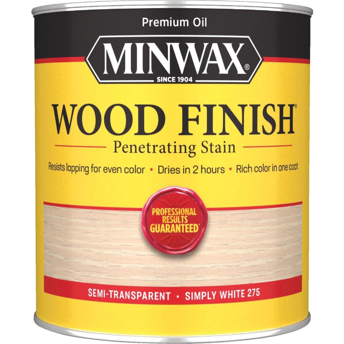 Minwax Wood Finish Penetrating Stain, Simply White, 1 Qt.