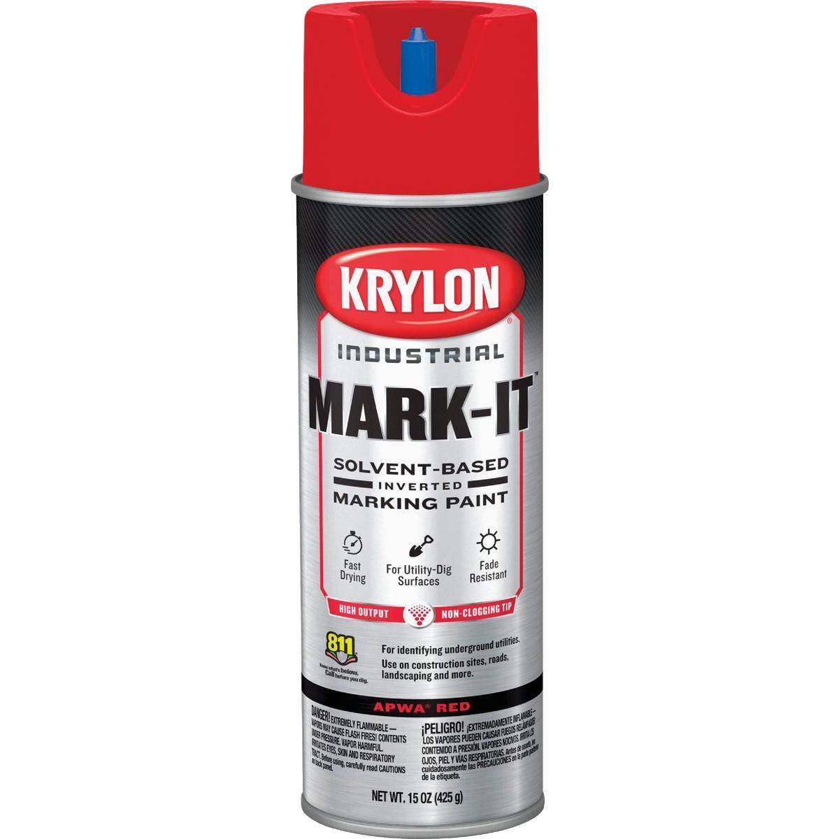 Krylon Mark-It 730208 Industrial SB APWA Red Inverted Marking Paint