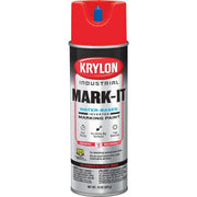 Krylon Mark-It 731308 Industrial WB APWA Brilliant Red Inverted Marking Paint